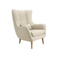 SESSEL Estjano Boucle - Beige/Naturfarben, Holz/Textil (80/106/95cm) - MIRJAN24