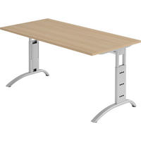 SCHREIBTISCH Serie-F 80/160/74 cm in Eichefarben - Eichefarben, Holzwerkstoff (80/160/74cm) - bümö