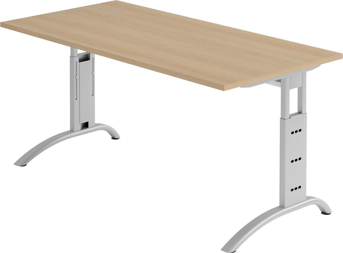 SCHREIBTISCH Serie-F 80/160/74 cm in Eichefarben - Eichefarben, Holzwerkstoff (80/160/74cm) - bümö