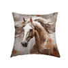 WENDE-KISSENHÜLLE POP-Acryl Pferd 45/45 cm - Beige, Textil (45/45cm) - beties Heimtextil