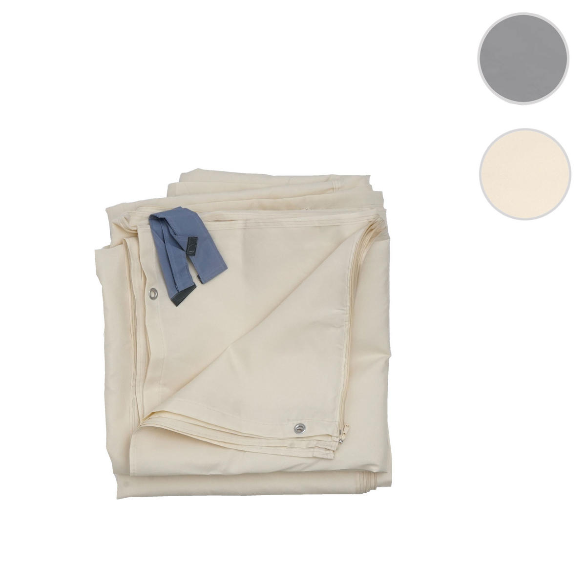 SEITENWAND PERGOLA CALPE Cremeweiß - Weiß, Textil (330/210/1cm) - MCW