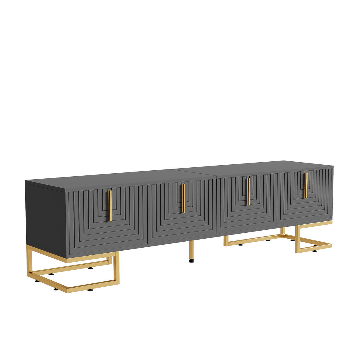 TV-SCHRANK Gold - Grau, Holzwerkstoff (40/45.5/170cm) - Raumix