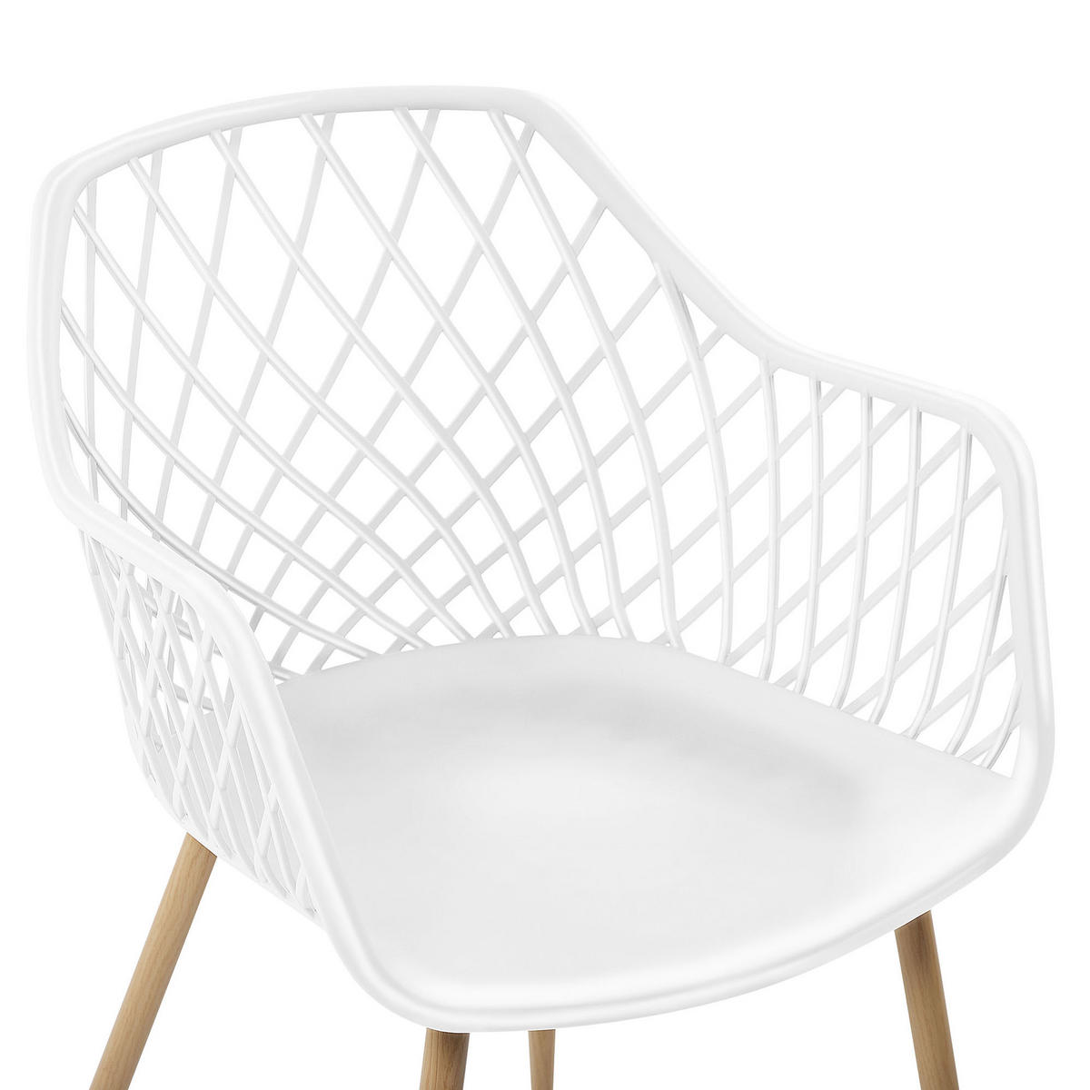 JÍDELNÍ ŽIDLE sada 2 ks Plast Bílá Nashua - bílá, kov/plast (50/86/51cm) - Beliani