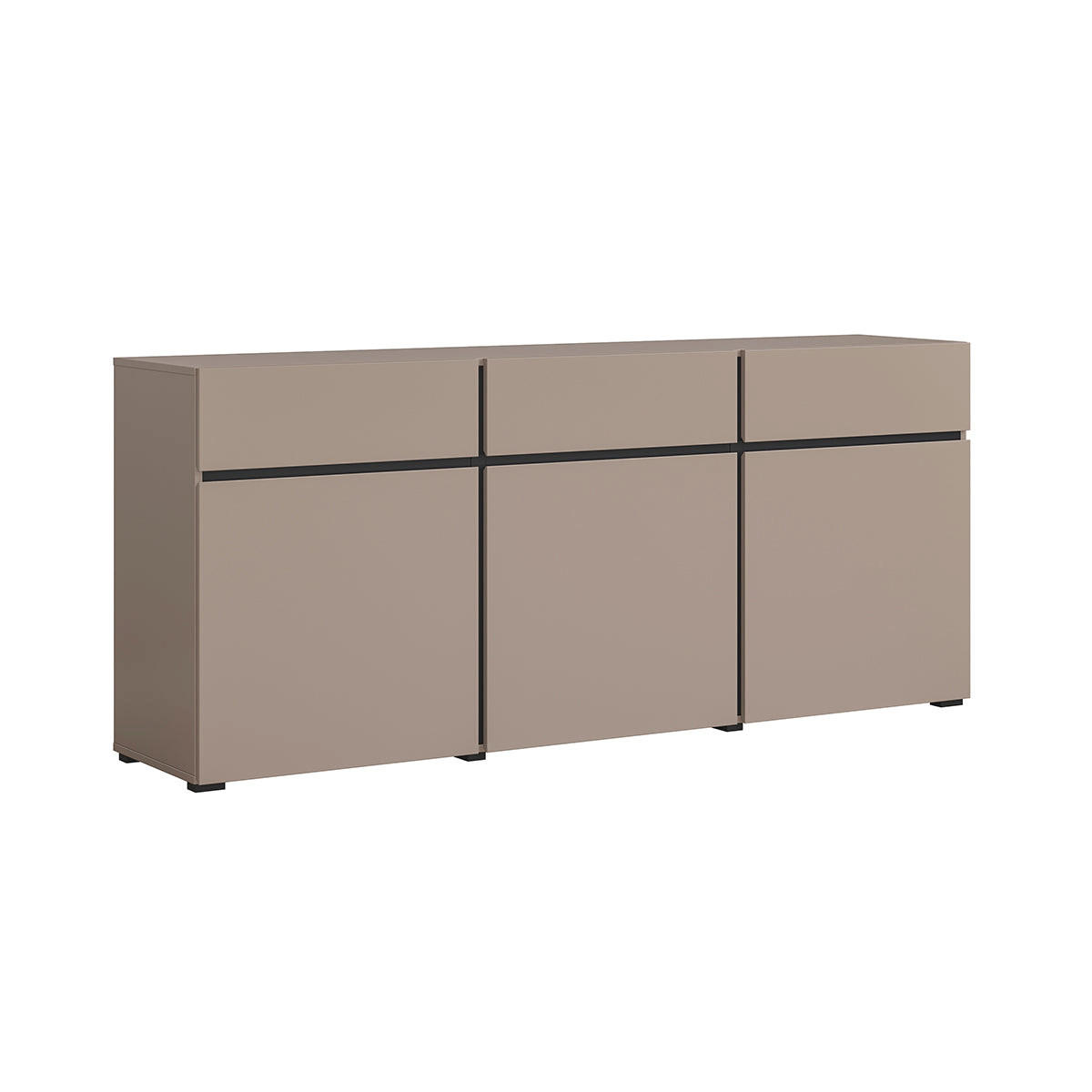 KOMODA Lilia Taupe - taupe, kompozitné drevo (180/78/40cm) - Petits-meubles