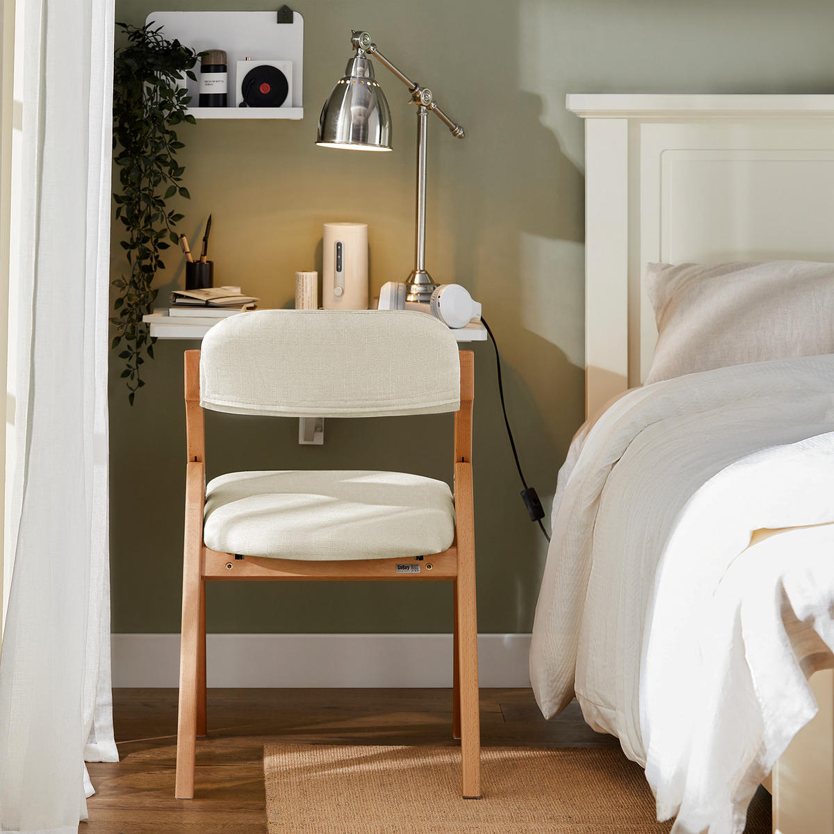 KLAPPSTÜHLEN 2 er set, Weiß - Weiß, Holz (47.5/77/59cm) - SoBuy