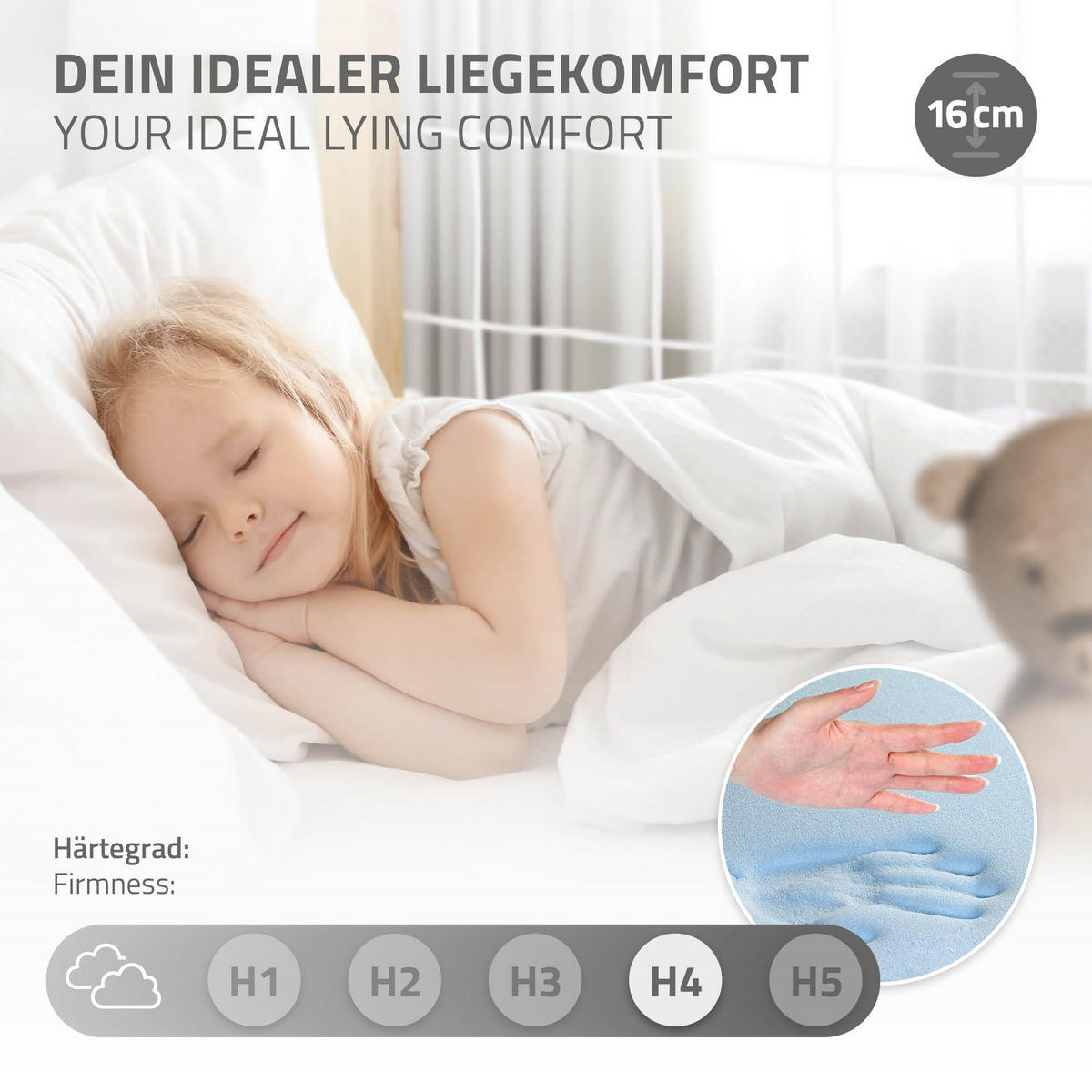 KINDERBETT Fußballtor 90x200 cm mit Matratze H:16 cm Natur Kiefernholz - Naturfarben, Holz (90/200cm) - ML-DESIGN