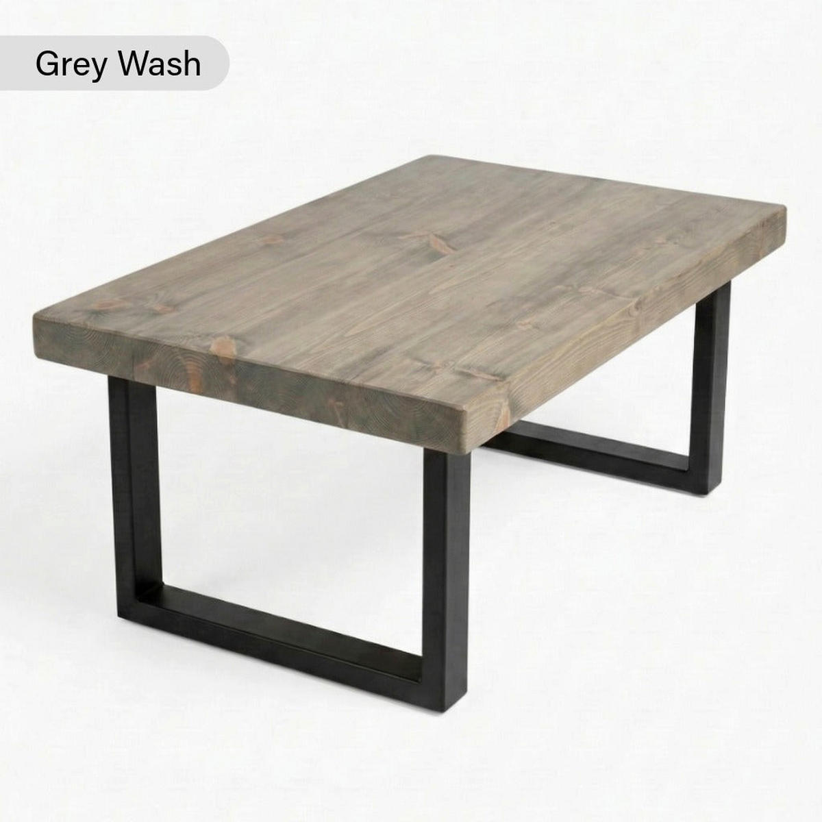 COUCHTISCH Massiv & Stabil – 160/60/46 cm - Dunkelgrau/Braun, Holz/Metall (160/60/46cm) - TRL Handmade Furniture