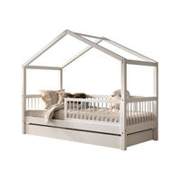 HAUSBETT 90x200 Keeley Buche Weiß Holz Schublade Dach Komfort - Weiß, Holz (90/200cm) - 58aufmkessel