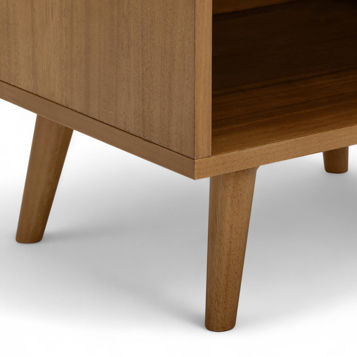 NACHTTISCH, Push-Open Schublade, 51cm, Braun - Braun, Holz (51/61/41cm) - Teamson Home