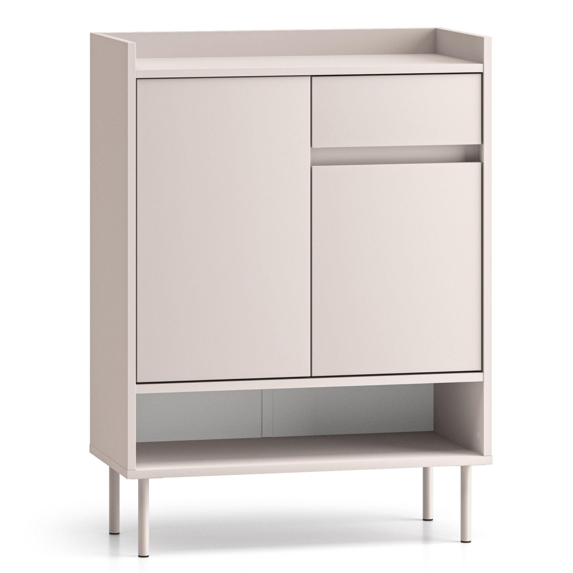 SCHUHSCHRANK Dioce Kaschmirgrau mit Schublade 70 cm - Taupe, Holz/Holzwerkstoff (69.8/95/33.3cm) - Selsey