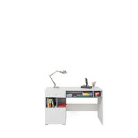 SCHREIBTISCH Sally in Weiß und Beton - Weiß, Holzwerkstoff (120/80/200cm)