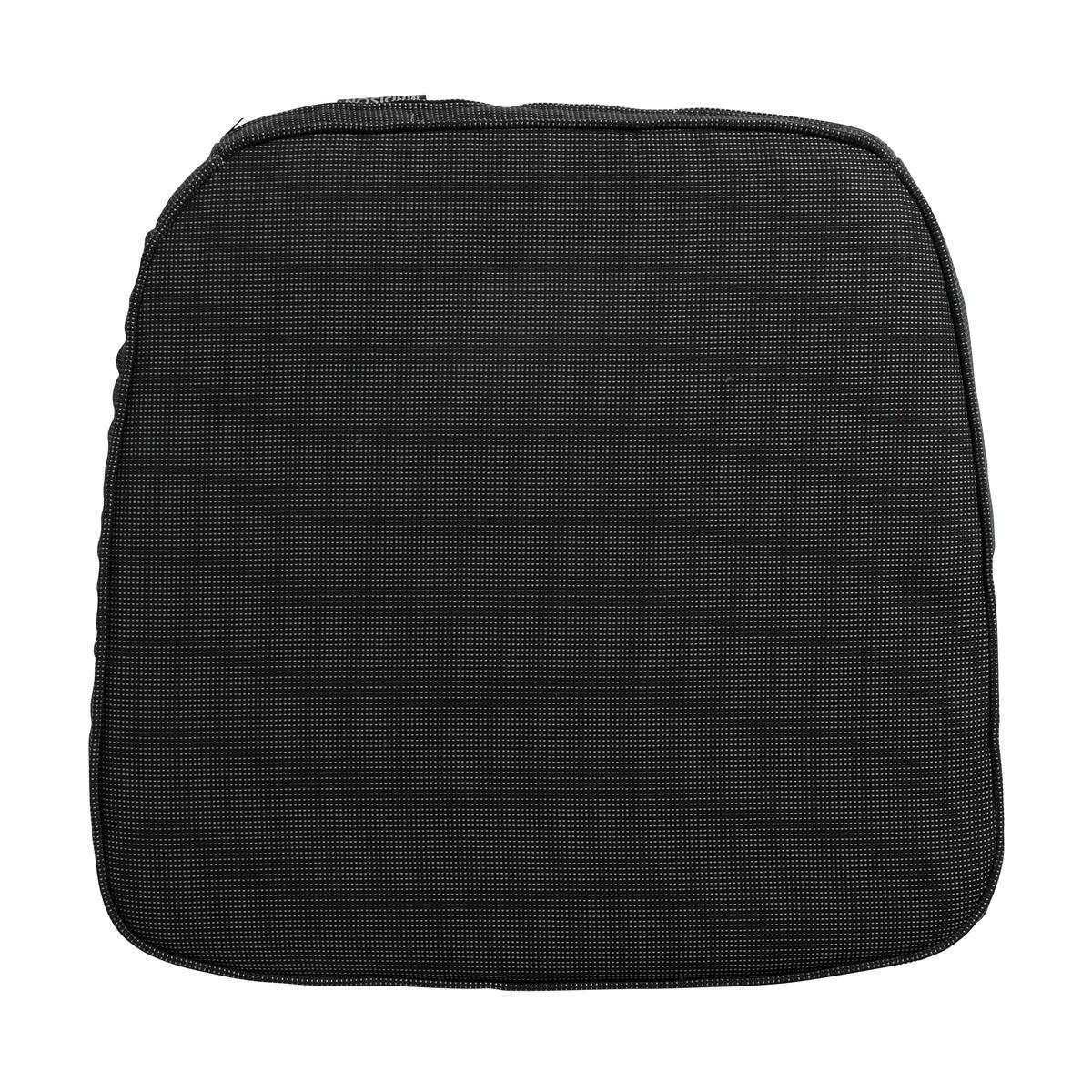 SITZKISSEN Rippe 48/48 cm 4er-Set - Schwarz, Textil (48/5/48cm) - Madison