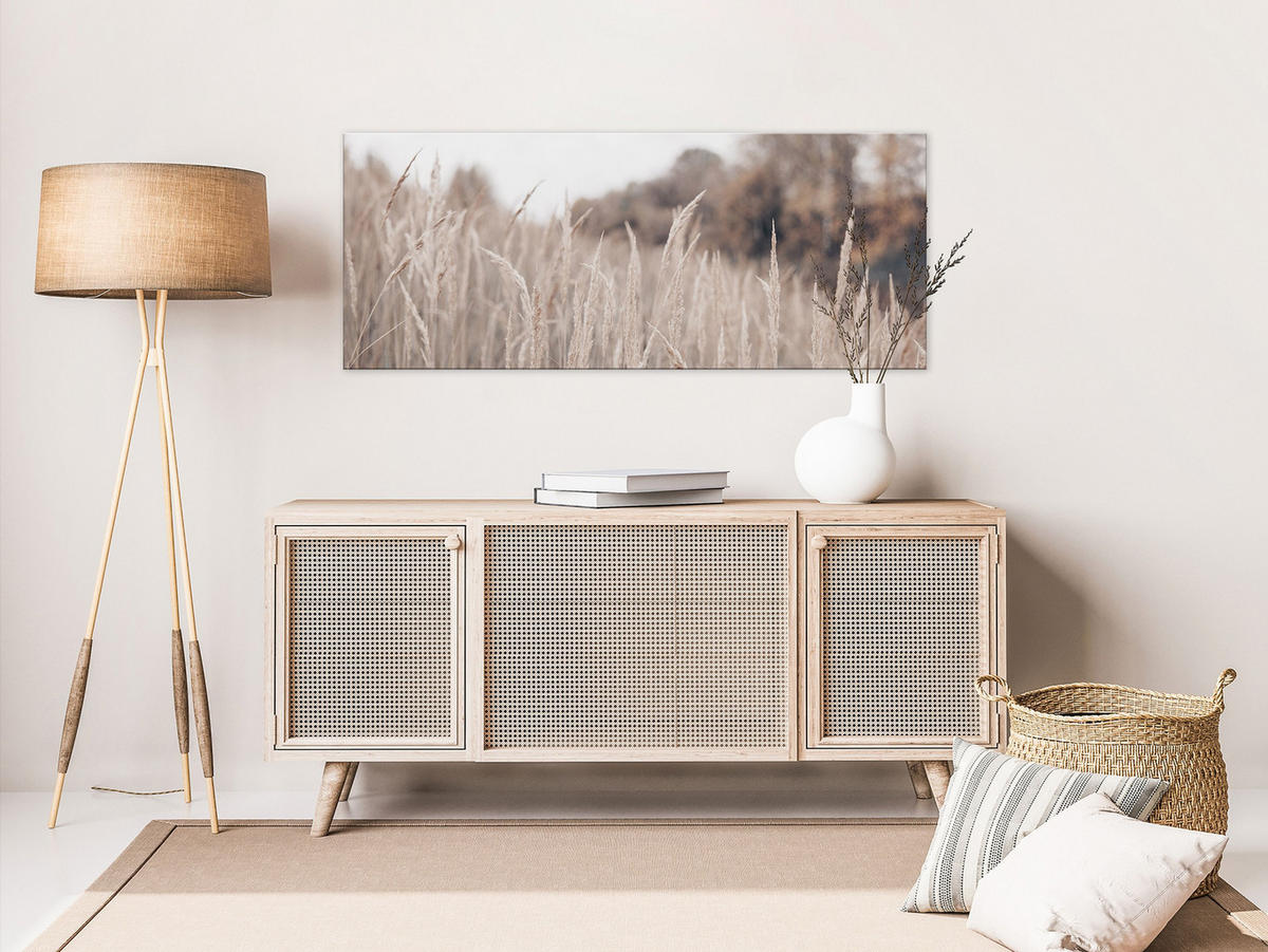 GLASBILD 125x50 cm Natur Boho beige - Beige, Glas (125/50cm) - artissimo