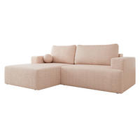 ECKSOFA Mivo, Seite: Links - Hellrosa/Schwarz, Holz/Kunststoff (266/163cm) - MIRJAN24