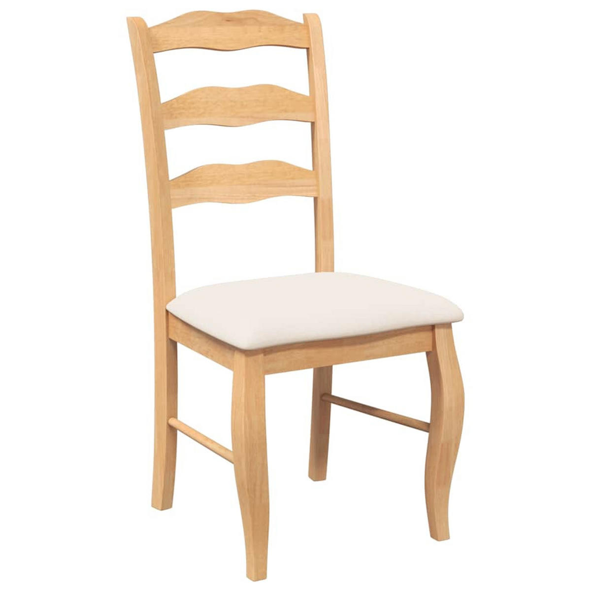 ESSZIMMERSTÜHLE Resz mit Kissen 2er-Set Hellbraun-Creme - Creme, Holz (48/99/53.5cm) - DELUKE