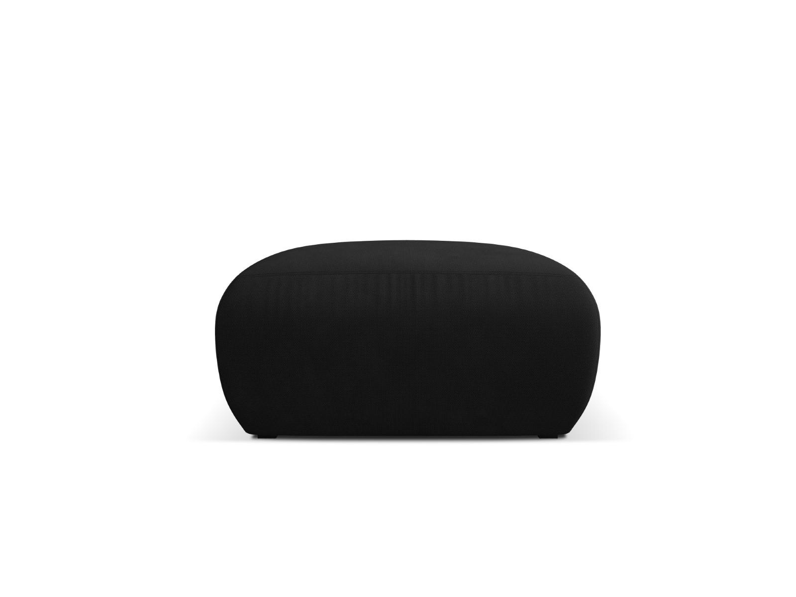 POUF Molino aus strukturiertem Stoff schwarz - Schwarz, Textil (75/36/75cm) - Micadoni
