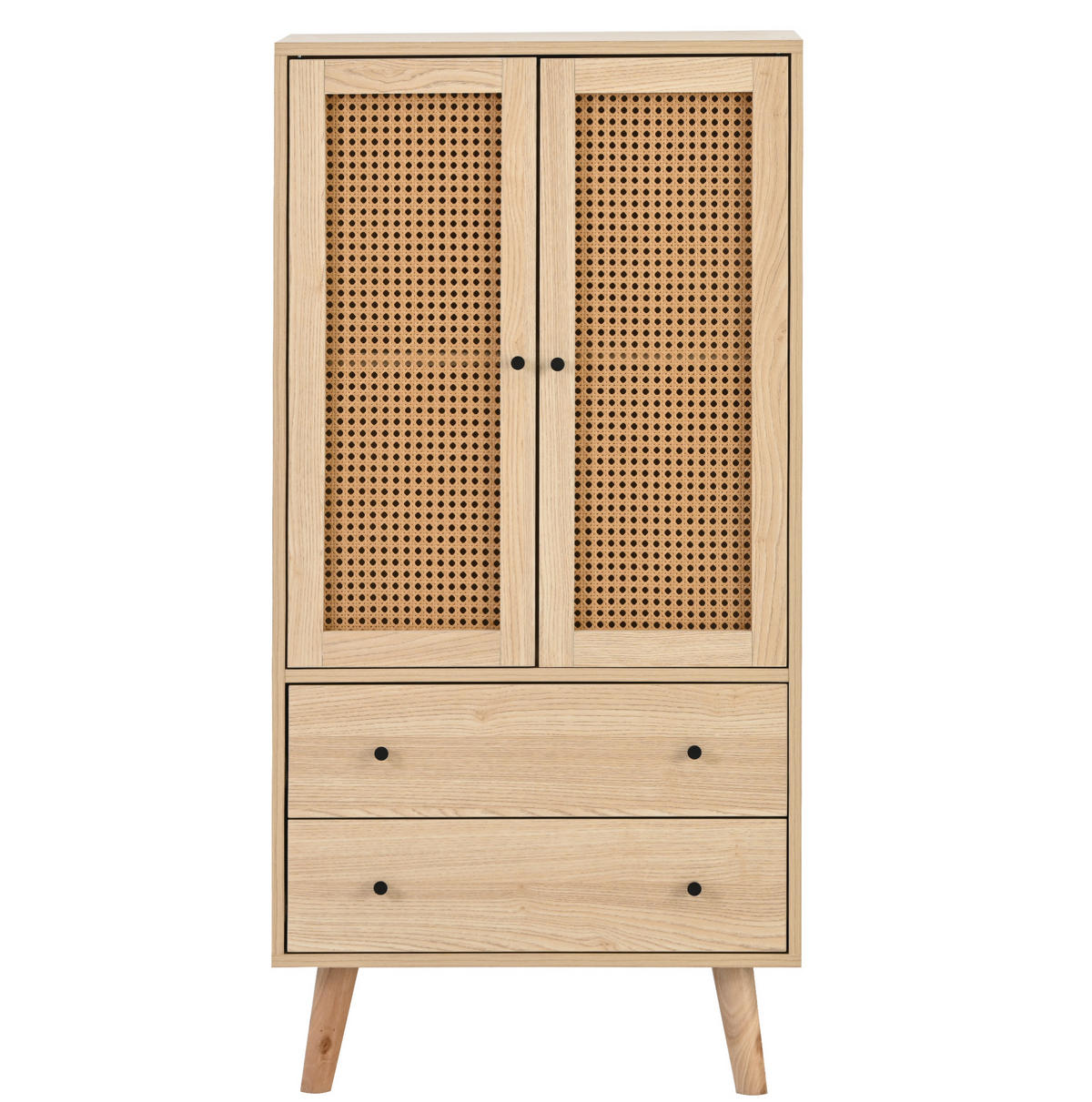 SIDEBOARD 60/40/120 cm aus Spanplatte mit Rattangeflecht Eichefarben - Eichefarben, Holzwerkstoff (60/120/40cm) - Modenvie