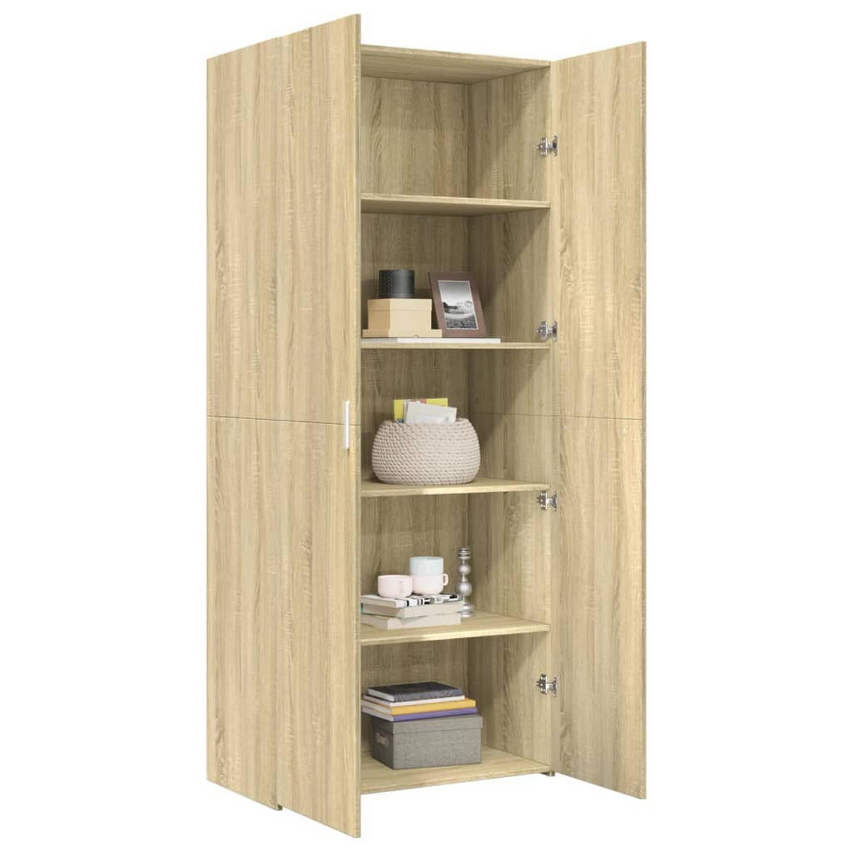HIGHBOARD Sonoma-Eiche 80/42.5/185 Cm Holzwerkstoff - Braun, Holzwerkstoff (42.5/185/80cm) - vidaXL