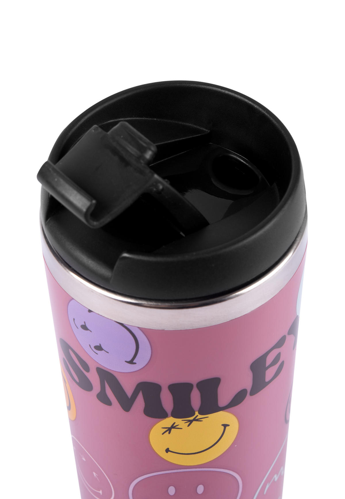 THERMOBECHER Smileyworld Coffee-To-Go Pink 350 ml - Pink, Kunststoff (0.35L) - United Labels