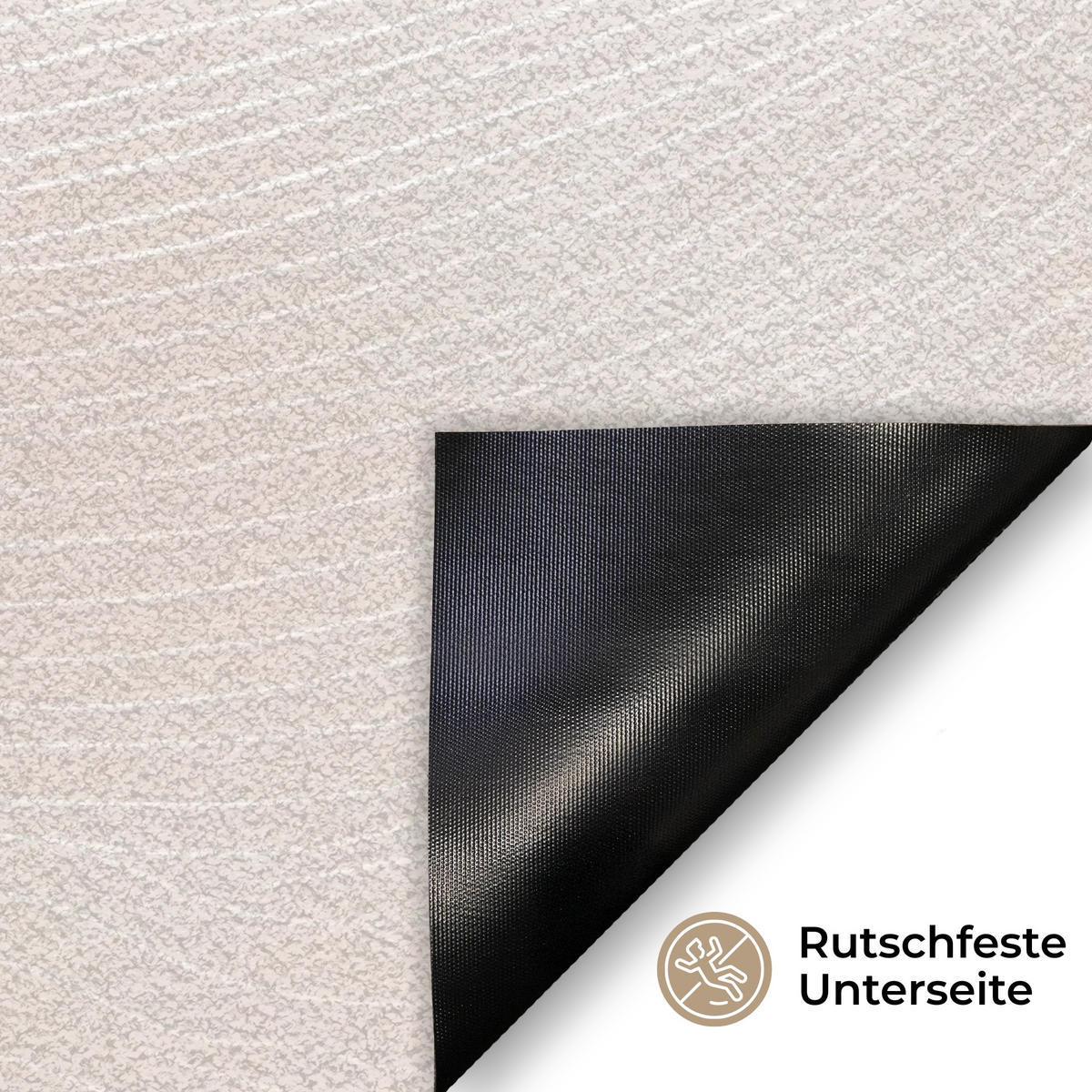 FUSSMATTE Wellenlinien - Luftströme - Harmonisch 60x40 cm - Beige, Kunststoff (60/0.4cm) - MuchoWow