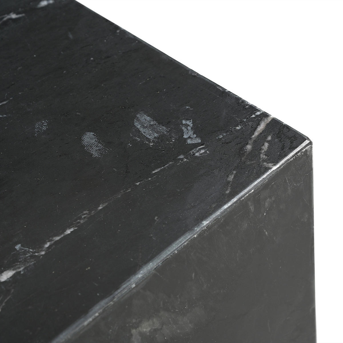 BEISTELLTISCH - Marmor - Schwarz, Stein (30/30/48cm) - home24