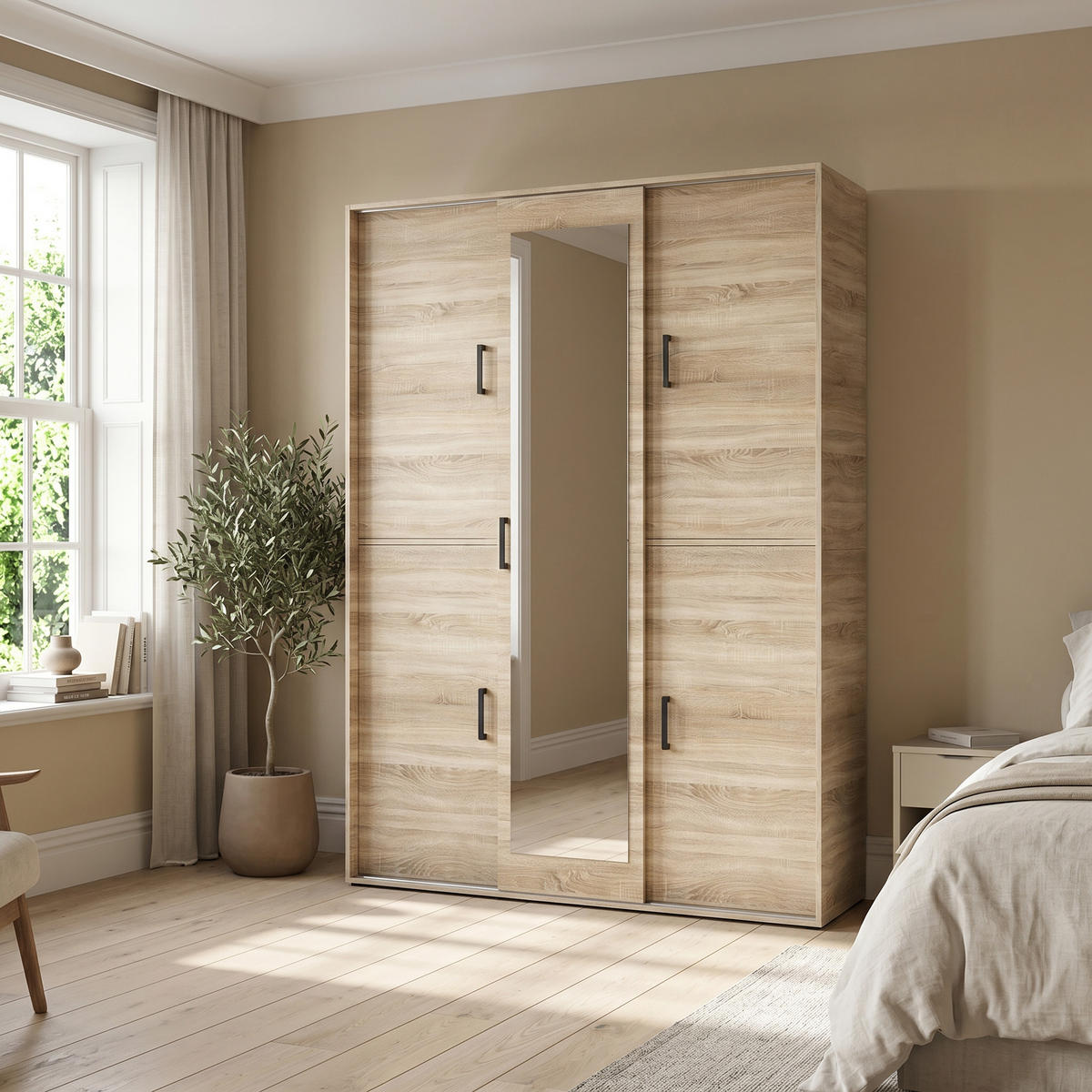 GARDEROBENSCHRANK BENVENO 150/21040 Modern Garderobenschrank Sonoma Eiche - Sonoma Eiche, Holzwerkstoff (150/210/40cm) - MASSENO