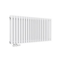 HEIZKÖRPER Doppelrohr horizontal montierbar Weiß 60/120/8,1 cm - Weiß Hochglanz, Metall (120/60/8cm) - EMKE