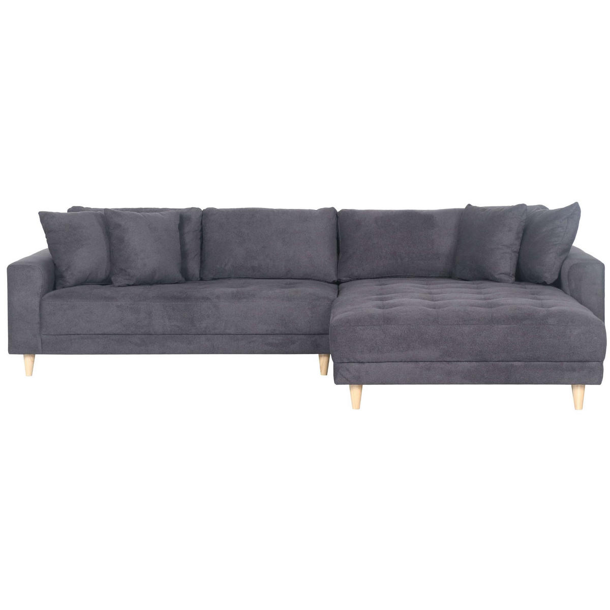 ECKSOFA Gorino - Hellbraun/Dunkelgrau, Holz/Textil (283/176cm) - Mr. Deko