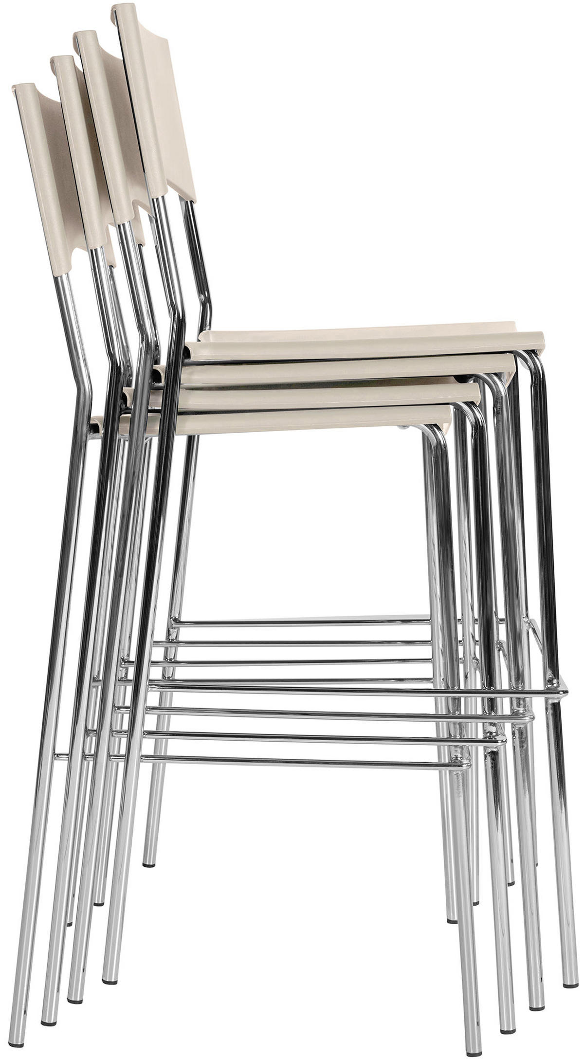 BARHOCKER Metall creme - Chromfarben/Creme, Metall (43/114/41cm) - CLP