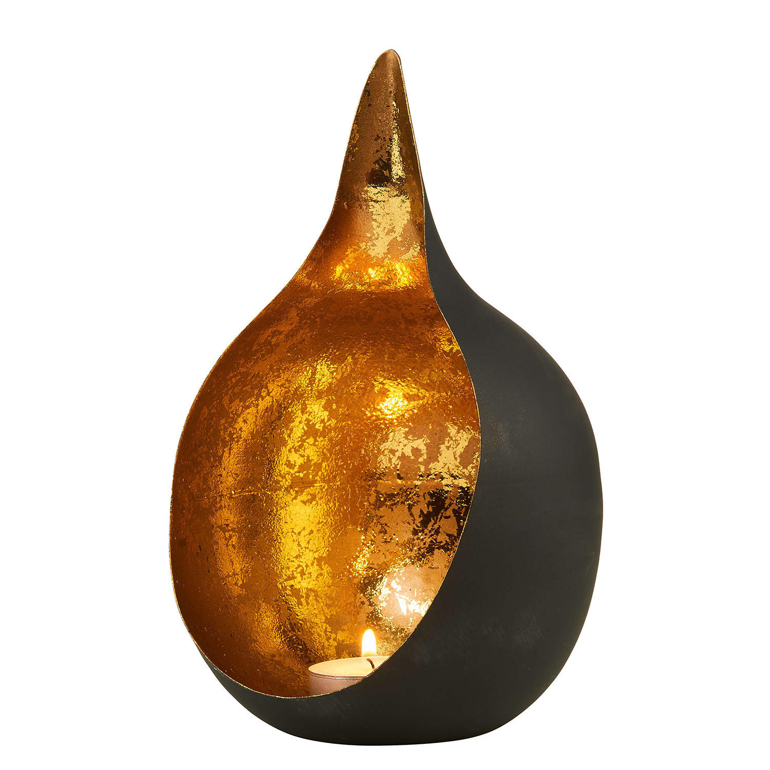 TEELICHTHALTER (4er Set) Delight - Schwarz, Metall (20cm) - BUTLERS