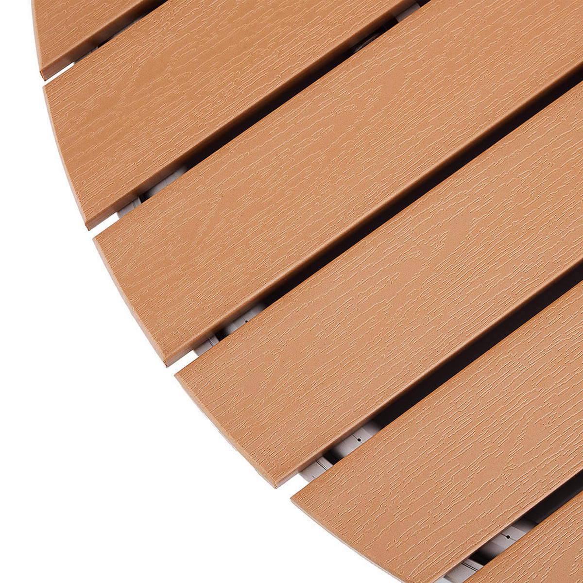 BODENDUSCHE CALIA - Teak - Teakfarben, Holzwerkstoff/Metall (70.5/8/70.5cm) - Home Deluxe