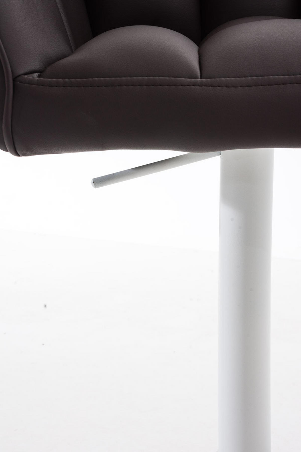 BARHOCKER Sihar Kunstleder Braun Weiß - Braun, Leder/Metall (64/88/45cm) - DELUKE