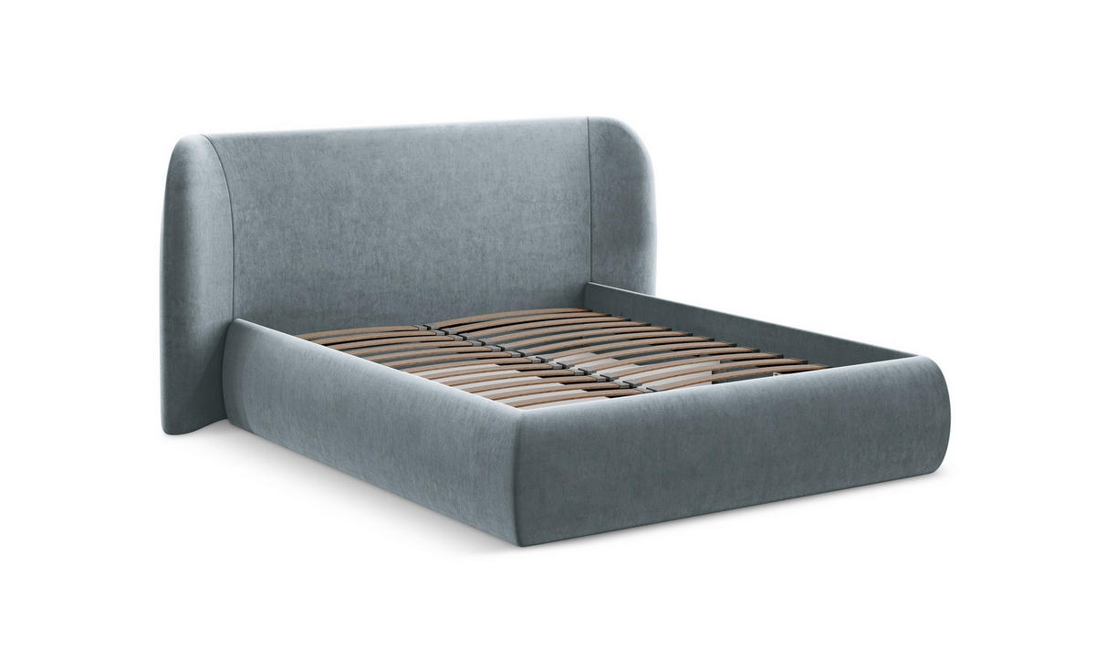 POLSTERBETT mit Bettkasten und Lattenrost 160x228 Beige - Beige/Schwarz, Kunststoff/Textil (140/200cm) - Makamii