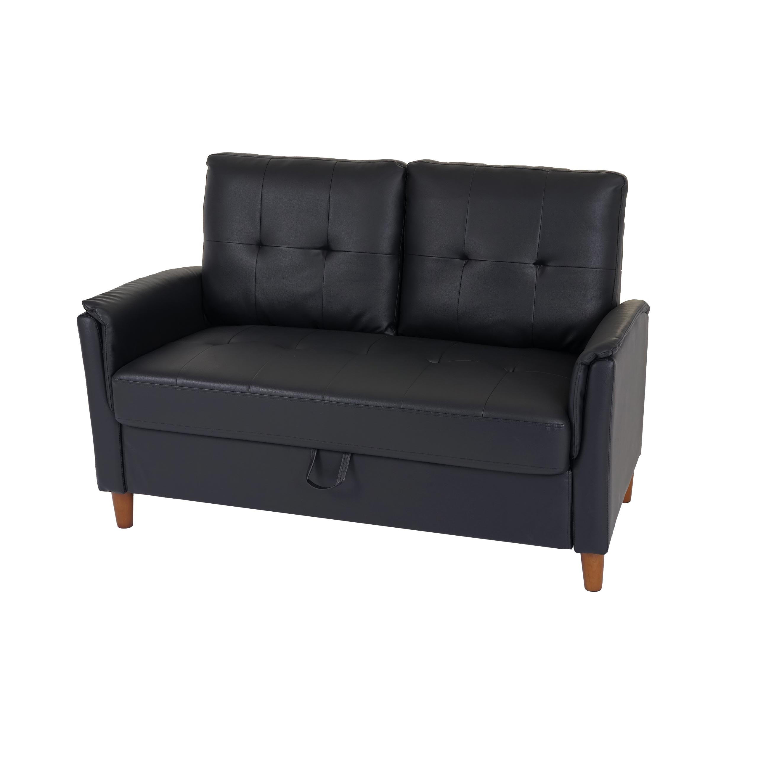 2-SITZER SOFA Schwarz - Schwarz, Textil (135/87/78cm) - MCW