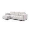 ECKSOFA CLOUDI 4-Sitzer links, creme - Creme/Schwarz, Holz/Textil (294/160cm) - Courtois Laville