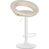 BARHOCKER Stoff creme - Creme/Weiß, Textil/Metall (52/77/47cm) - CLP