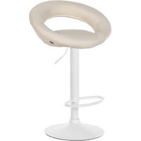 BARHOCKER Stoff creme - Creme/Weiß, Textil/Metall (52/77/47cm) - CLP