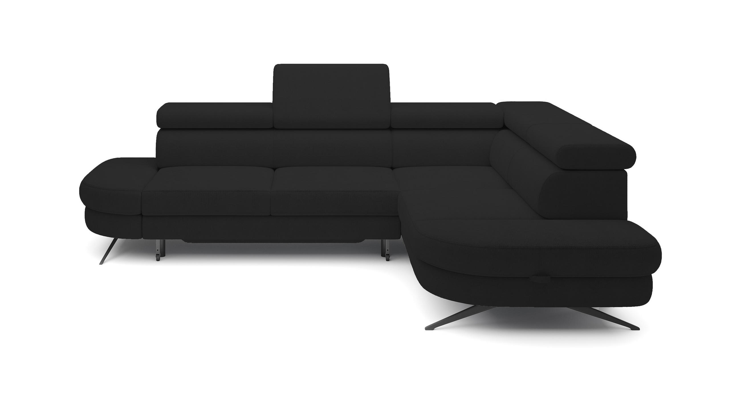 DomoHome Ecksofa Schwarz 276x218 cm
