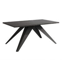 AUSZIEHTISCH XANDRO 140/80/76 cm mit Metallgestell, Schwarz / Grigia Pietra - Schwarz/Grau, Holzwerkstoff/Metall (80/140/76cm) - Idohome