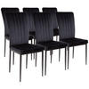 STUHL MODENA Samtbezug Metallbeine 6er Set Schwarz - Schwarz, Textil/Metall (42/96/43cm) - Albatros