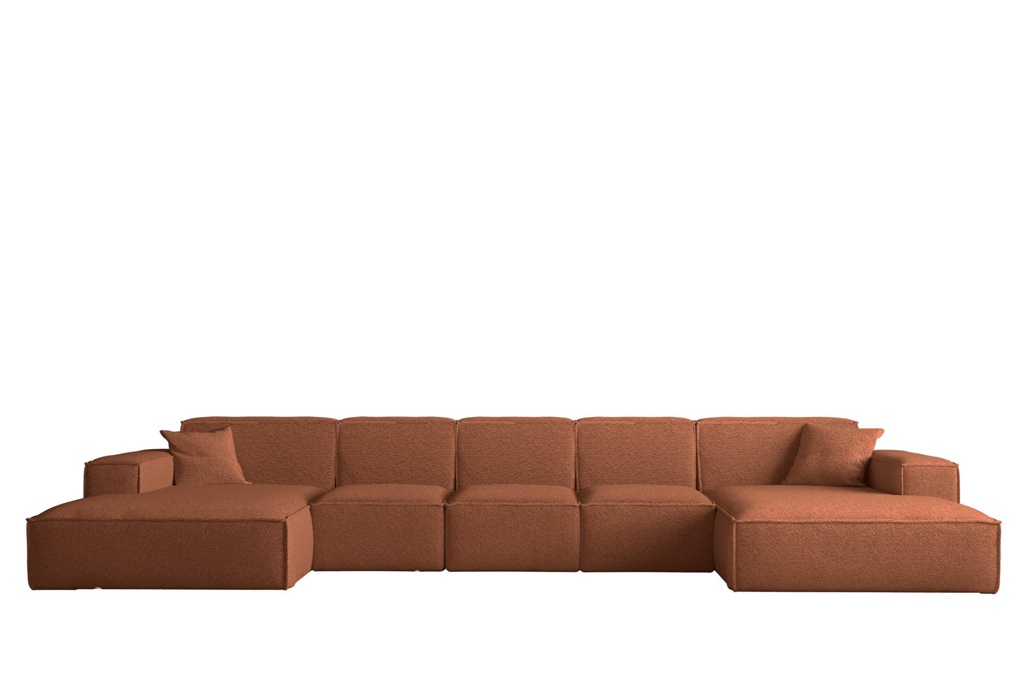 WOHNLANDSCHAFT Celes Premium Xl Bukla - Kupferfarben, Holzwerkstoff/Textil (462/73/165cm) - Fun Möbel