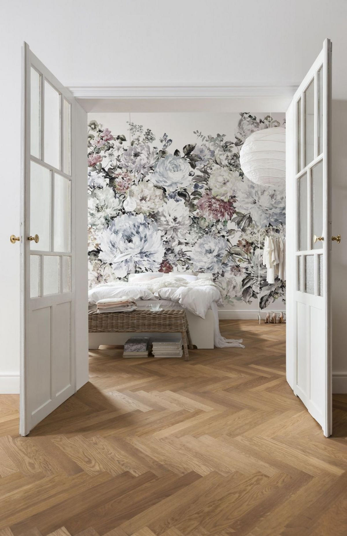 FOTOTAPETE romantischen Blumen 400 x 280 cm - Multicolor, Papier (400/280cm) - Sanders & Sanders