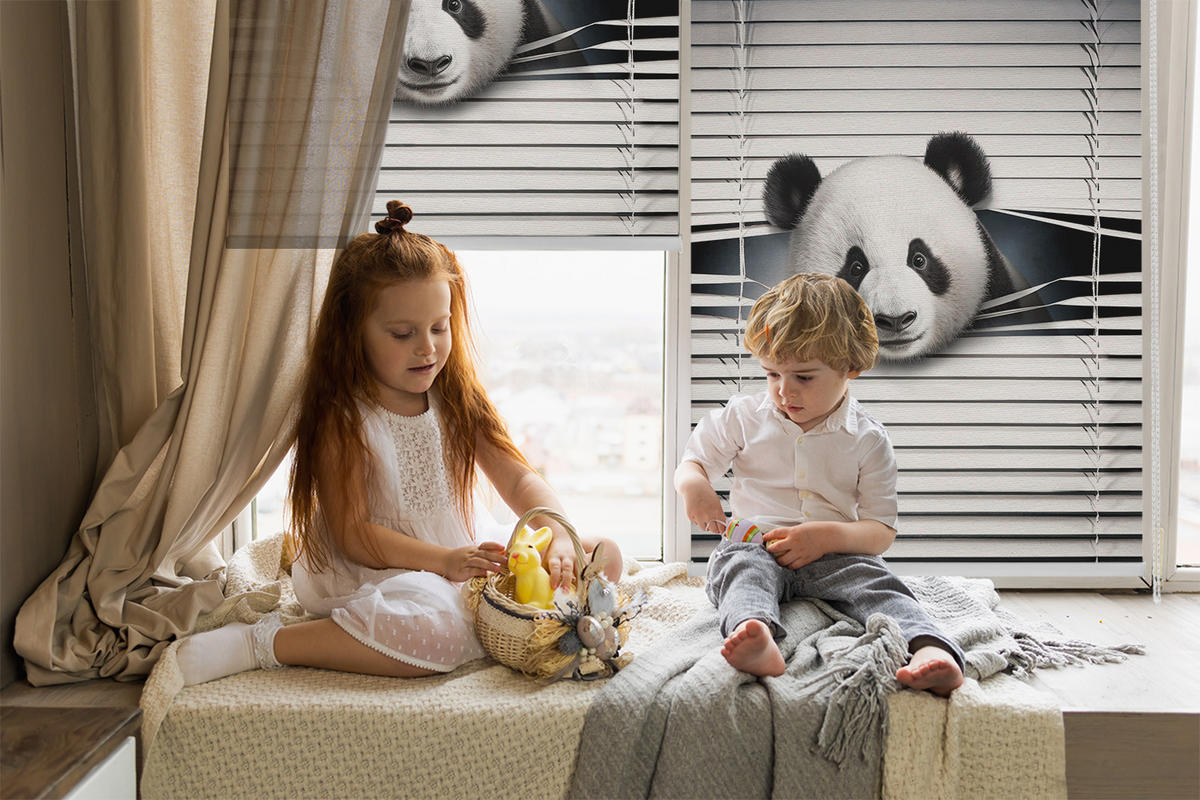 VNÚTORNÁ roleta - okenná roleta - roleta - 120x140 cm - Panda - sivá, plast (120/140/0.5cm) - TULUP