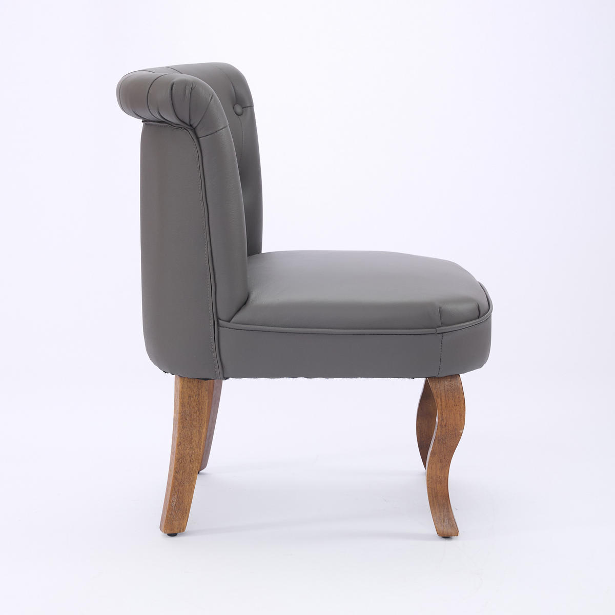 STUHL Echtleder Massivholzbeine, DE-42328, Grau - Grau, Holzwerkstoff (60/72/56cm) - ComfortXL
