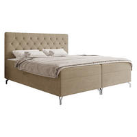 BOXBETT Guilette - H3 - Hellbraun/Silberfarben, Holz/Holzwerkstoff (160/200cm) - MIRJAN24