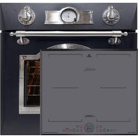 BACKOFEN-SET Elektro Einbau Backofen 60 cm EH 6355 Em Sil+KCT 6730 FIG Induktion Kochfeld 60 cm - Schwarz, Metall (59.4/59.4/56.6cm) - Kaiser Küchengeräte