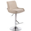 BARHOCKER Cludo, Gestell Metall in Chromoptik, Stoff Creme - Chromfarben/Creme, Textil/Metall (43/100/50cm) - TPFLiving