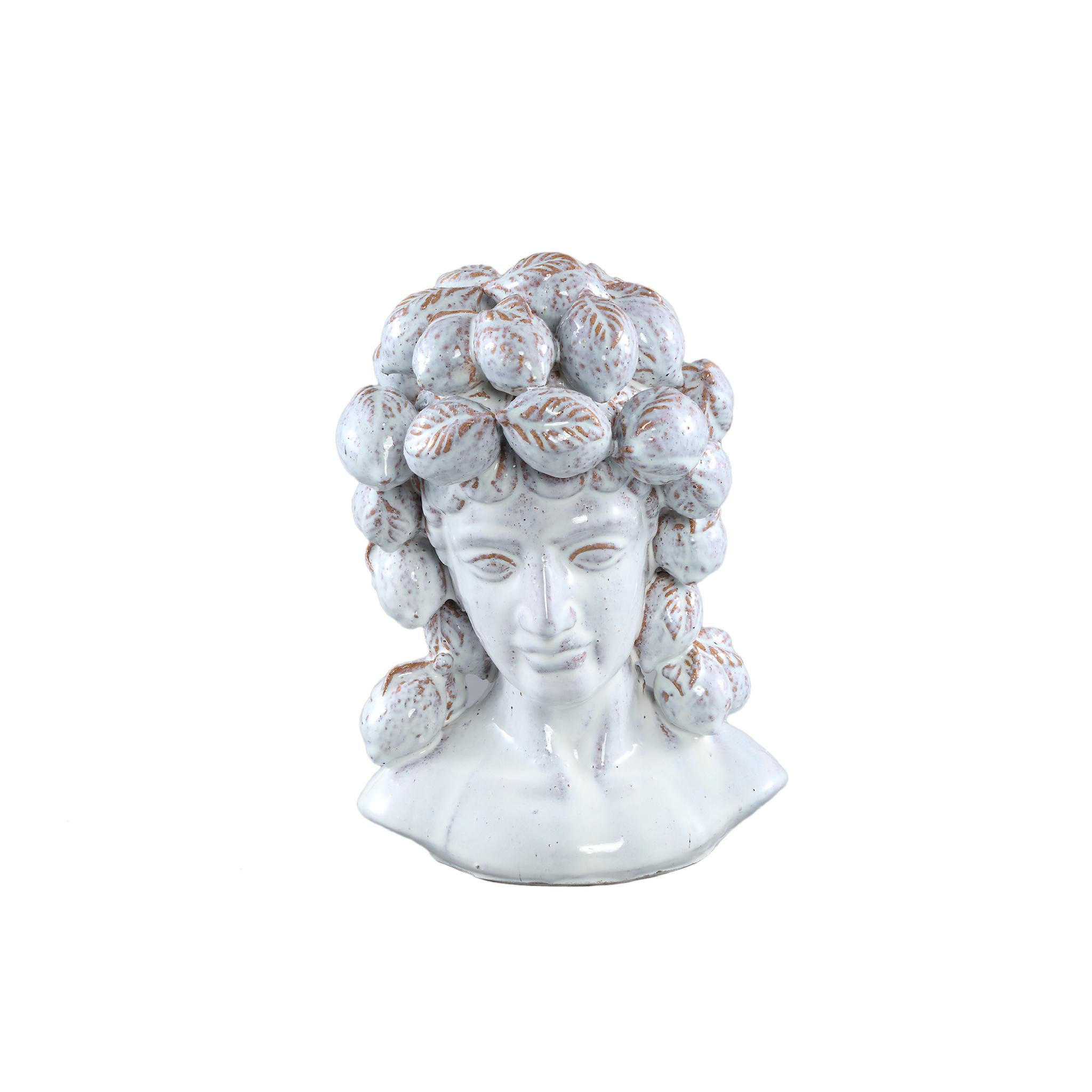 SKULPTUR Alani Weiß 25.5/22/33cm - Weiß, Keramik (22/33/25.5cm) - PTMD Collection
