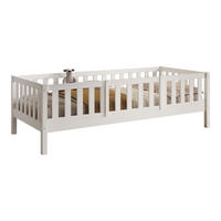 TAGESBETT Kapua 90x200 mit Rausfallschutz Kiefer Massivholz weiß - Weiß, Holz (90/200cm) - 58aufmkessel
