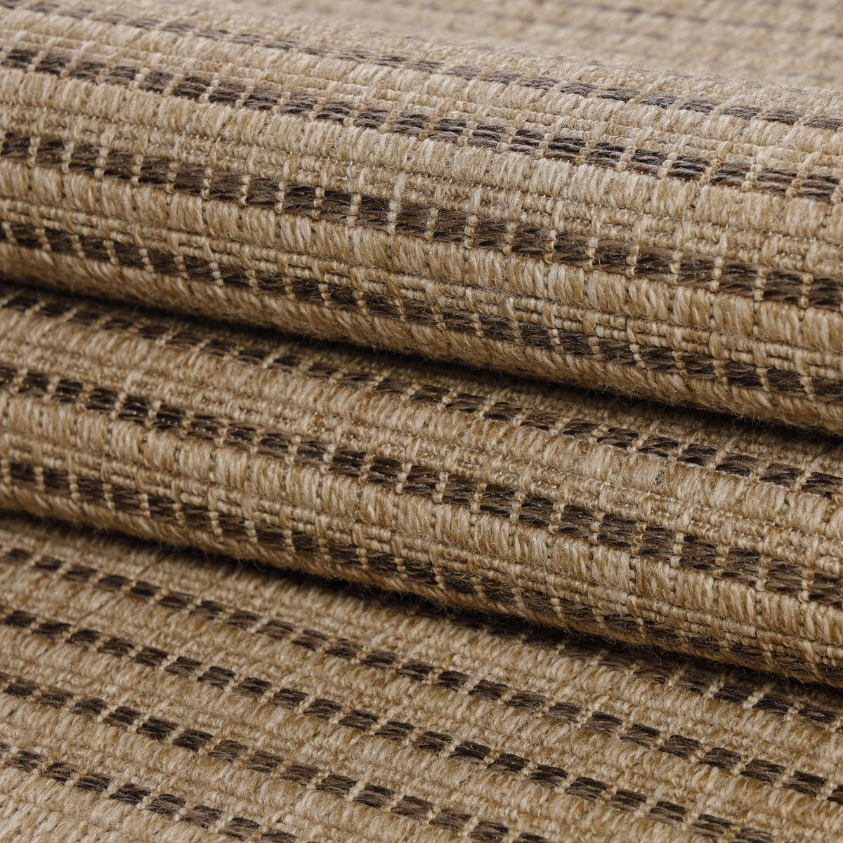 OUTDOORTEPPICH KASBERG, im Vintage-Stil, aus Polypropylen, Schwarz, 280 x 370 cm - Beige, Textil (370/280cm) - KADIMA DESIGN